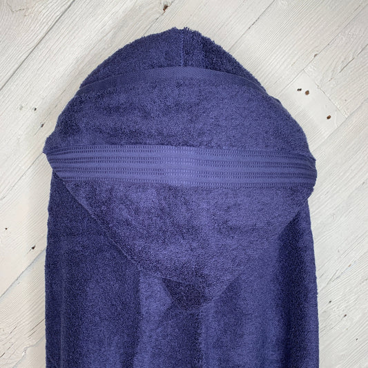 Navy blue teen or adult hooded bath towel