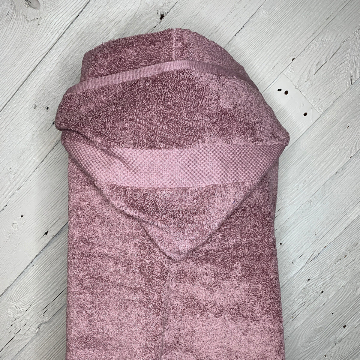 Mauve teen or adult hooded bath towel