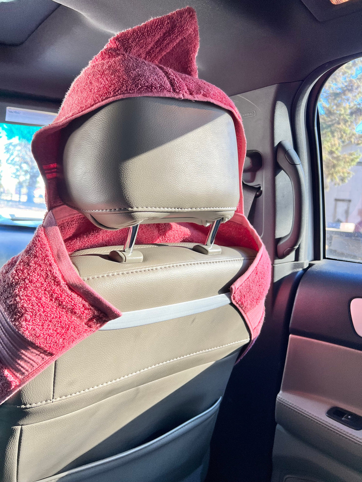 Towel cover for car seat, slip-on seat cover, car seat cover