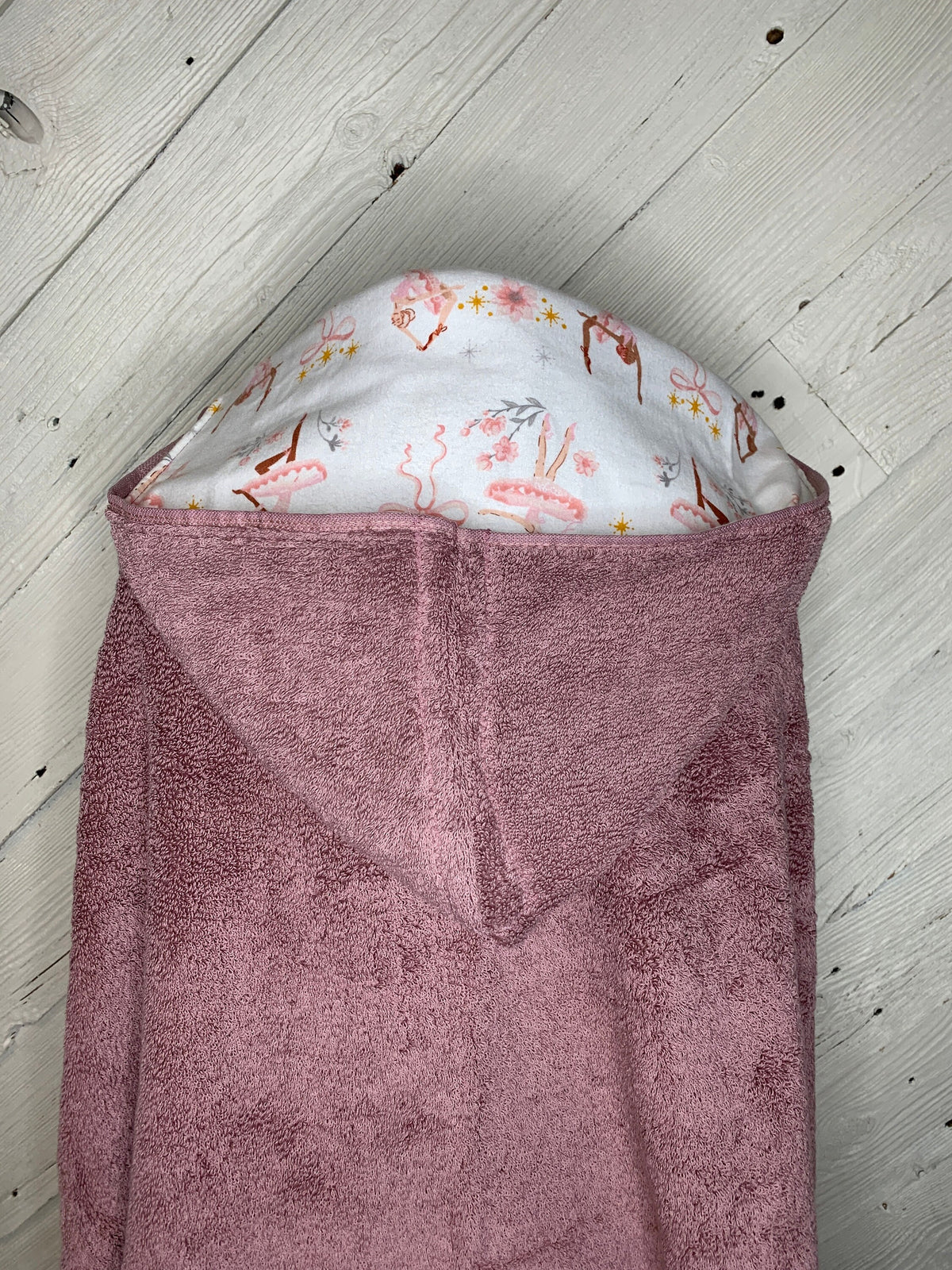 Girl ballet hooded towel or poncho towel, pool towel, toddler hooded towel, girl ballerina beach towel, kids beach wrap