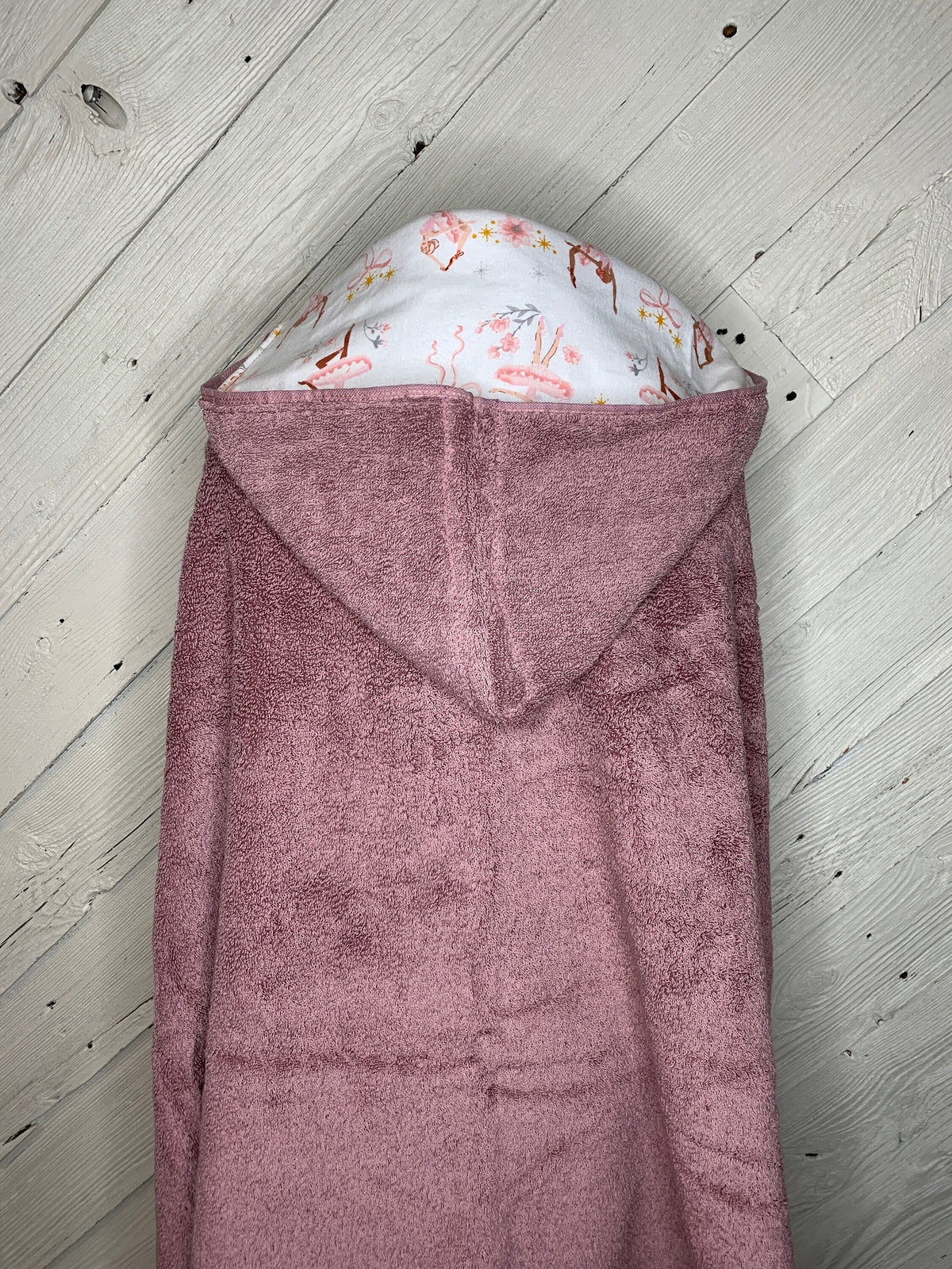 Girl ballet hooded towel or poncho towel, pool towel, toddler hooded towel, girl ballerina beach towel, kids beach wrap