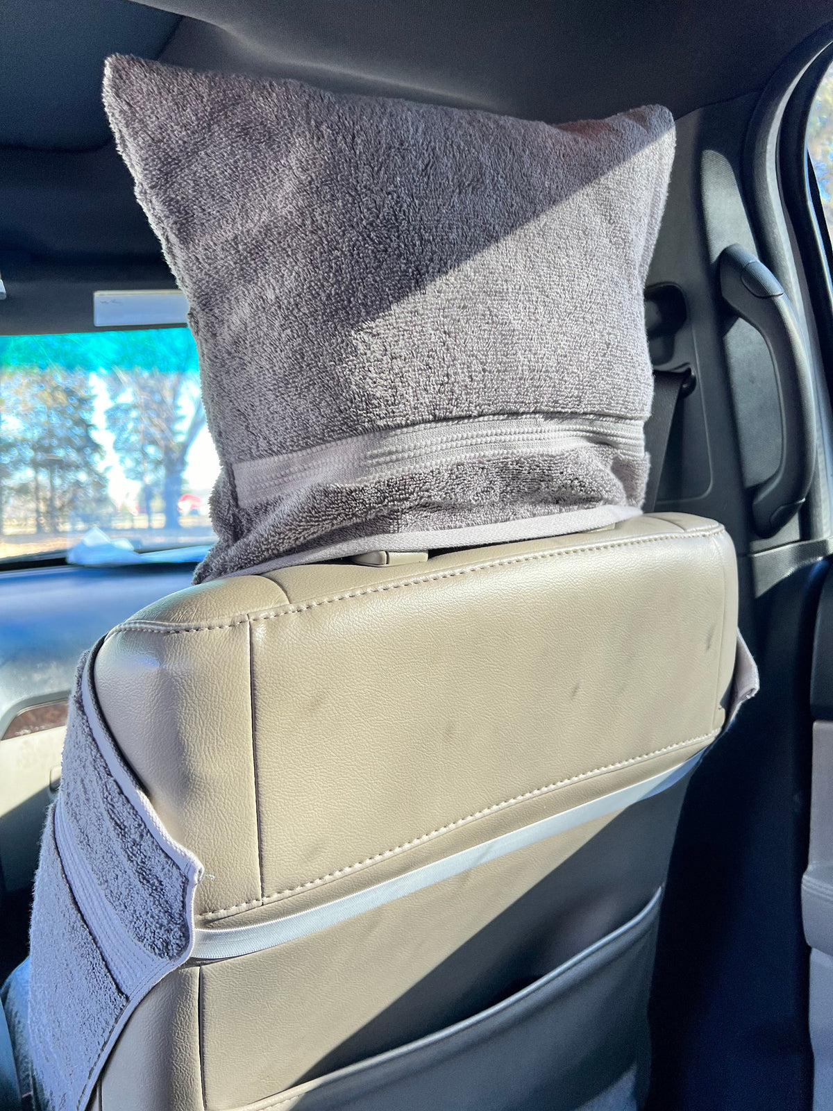 Towel cover for car seat, slip-on seat cover, car seat cover