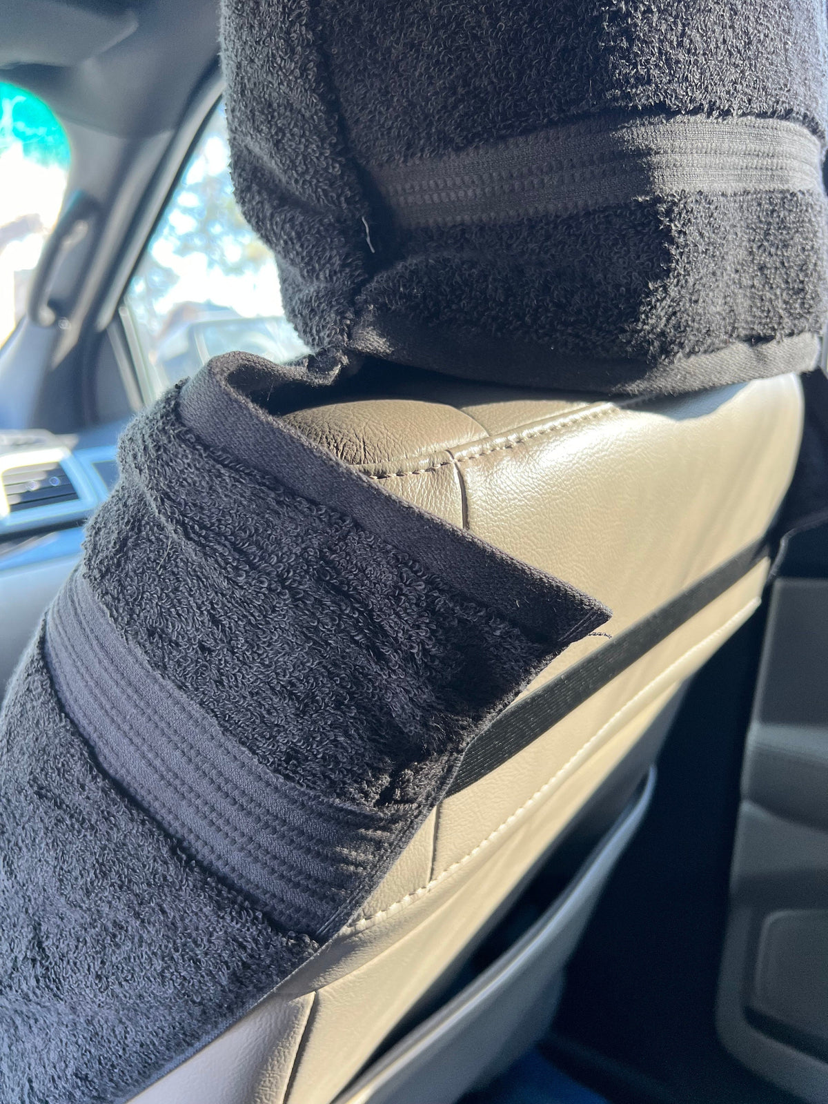 Towel cover for car seat, slip-on seat cover, car seat cover