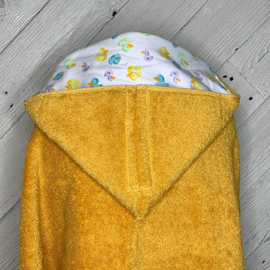 Rubber duck hooded towel for kids, child beach towel, kids bath wrap, personalized kids bath towel, baby boy shower gift, baby bath towel