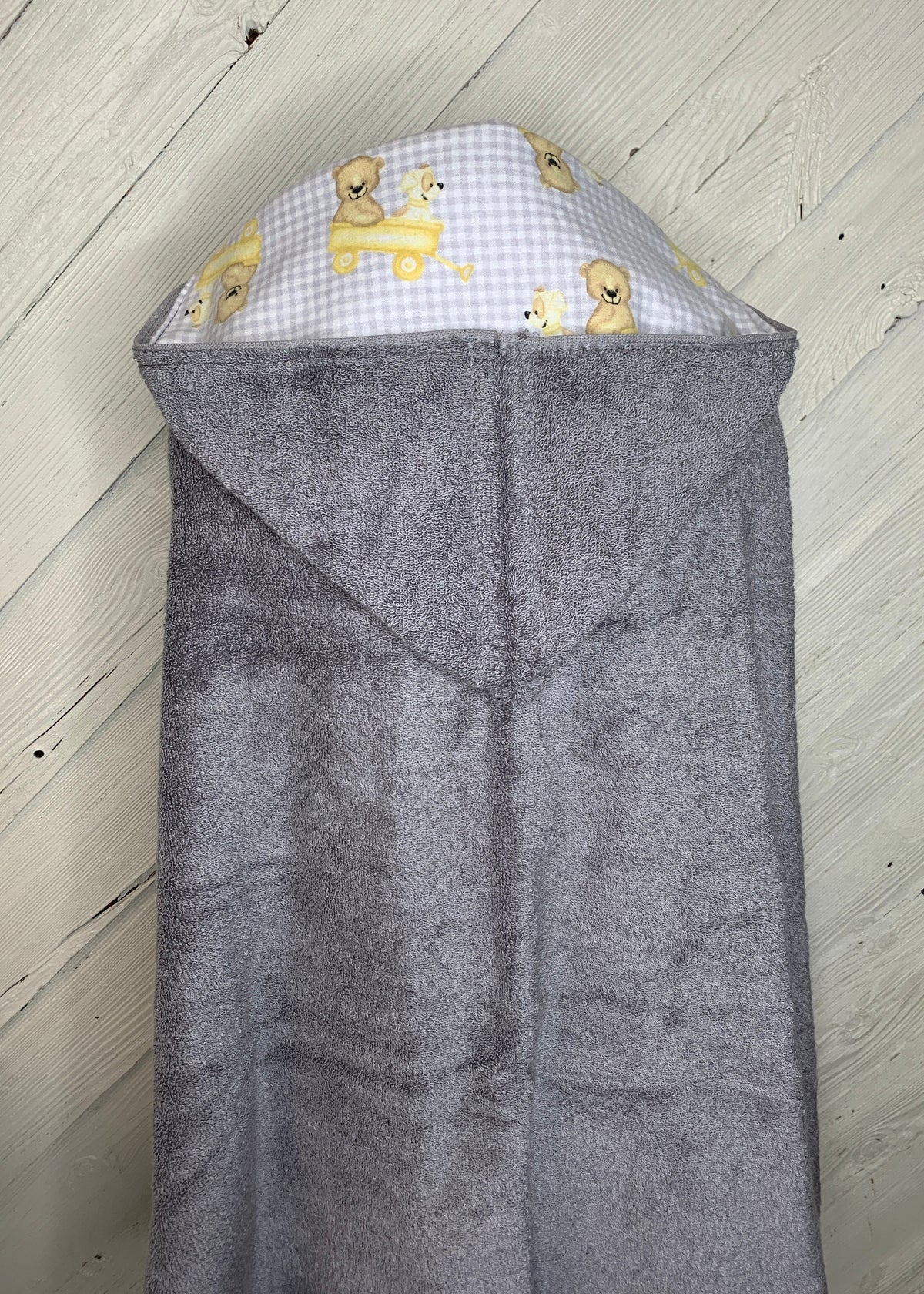 Personalized hooded towel with bears, baby bath towel, kid hooded bath towel, hooded baby towel, personalized bath towel