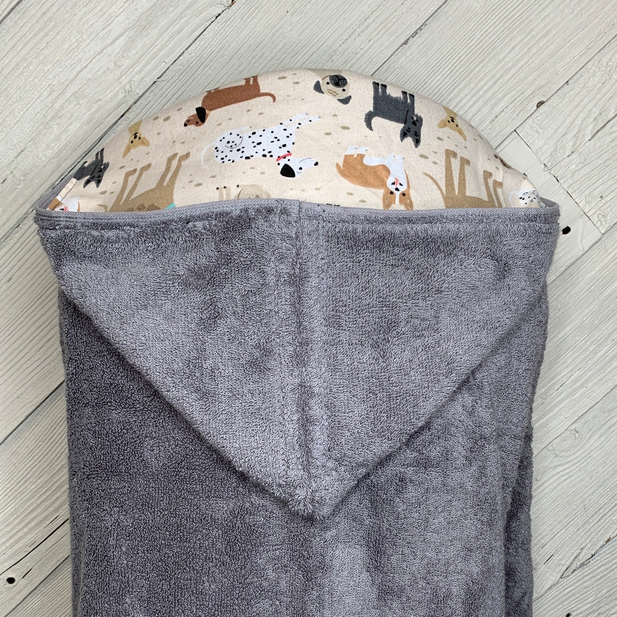Hooded towel or hooded poncho towel with dog flannel lining on hood, personalized beach towel, boy bath towel, kids pool wrap, toddler beach