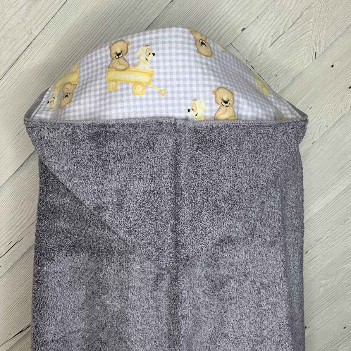 Personalized hooded towel with bears, baby bath towel, kid hooded bath towel, hooded baby towel, personalized bath towel