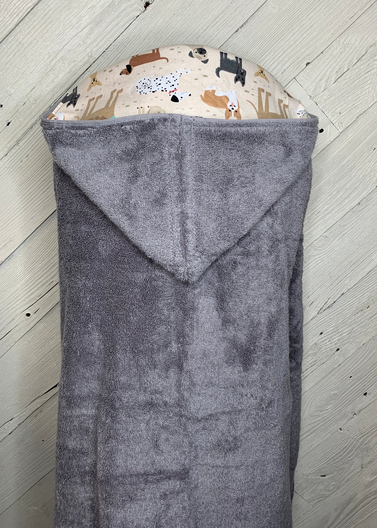Hooded towel or hooded poncho towel with dog flannel lining on hood, personalized beach towel, boy bath towel, kids pool wrap, toddler beach