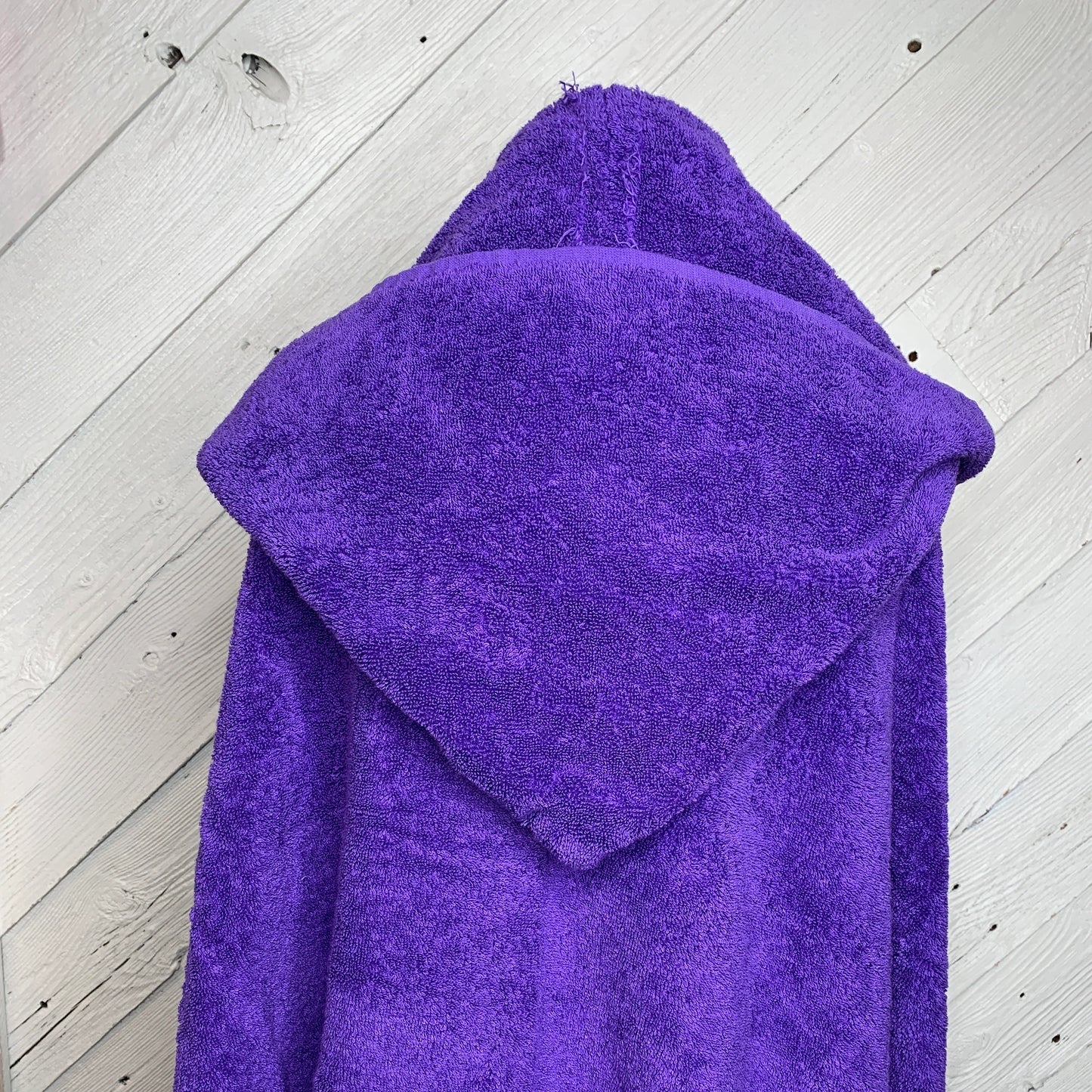 Adult Hooded Bath Towel, Purple, No Flannel Hood Lining