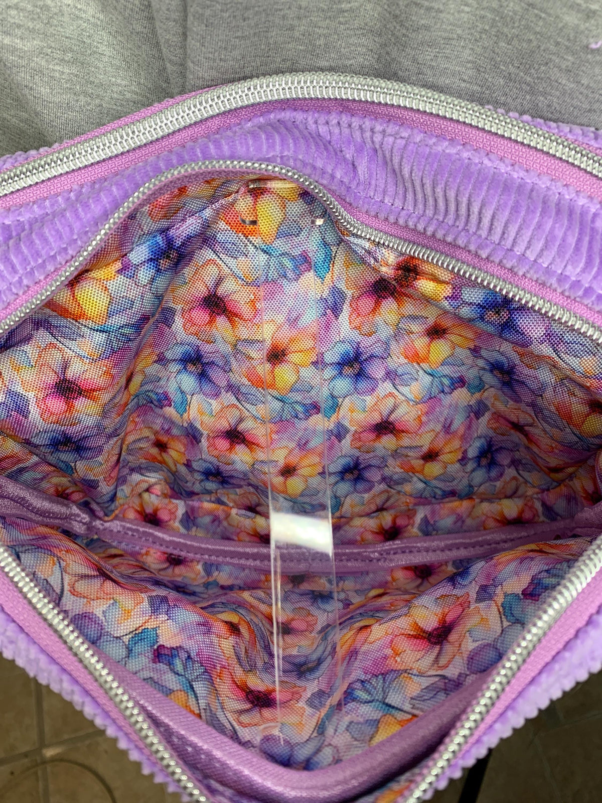 Purple corduroy crossbody bag, women's crossbody purse, hipster bag, adjustable crossbody bag, women's handbag