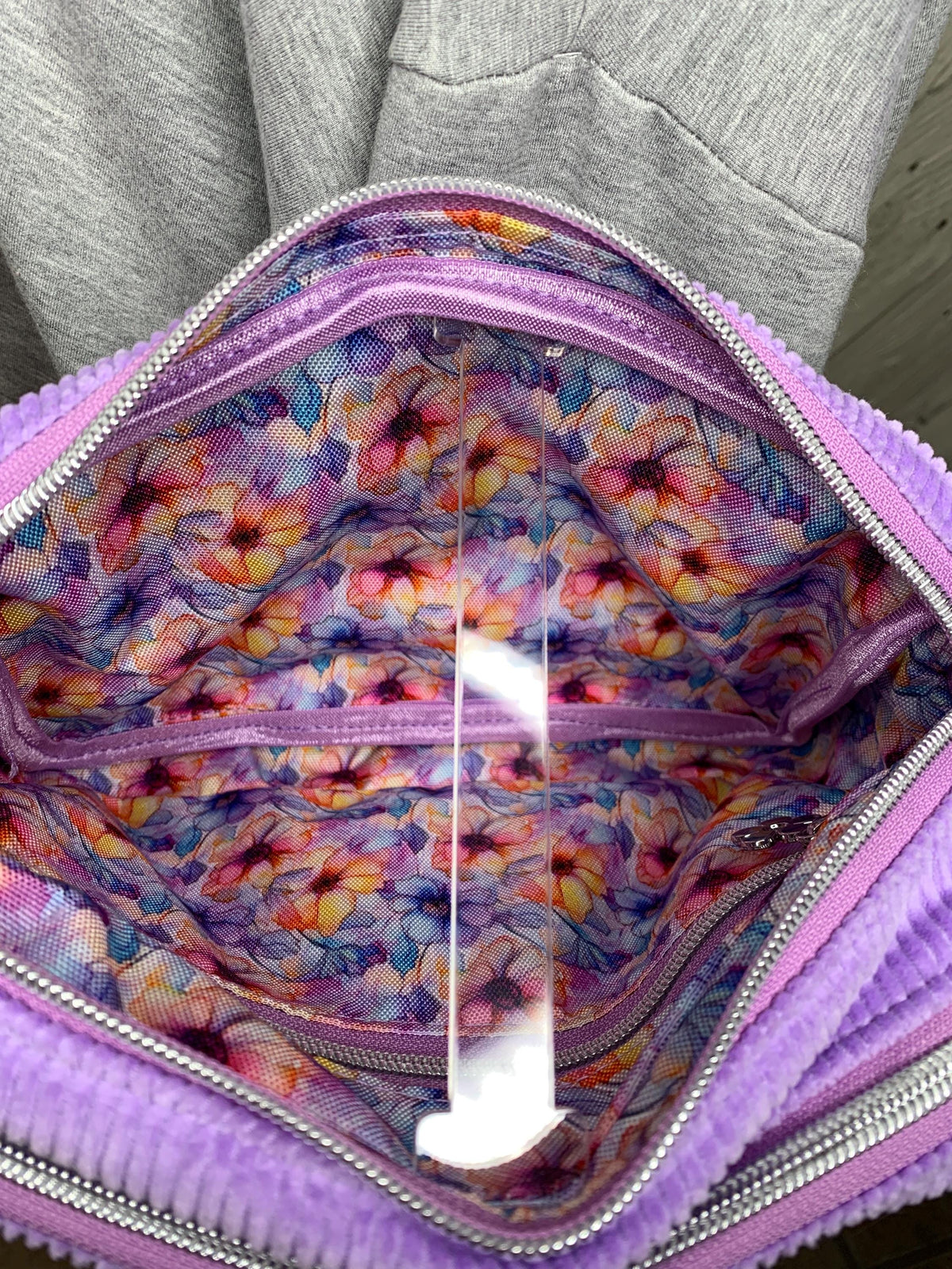 Purple corduroy crossbody bag, women's crossbody purse, hipster bag, adjustable crossbody bag, women's handbag
