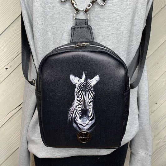 Zebra backpack or sling bag