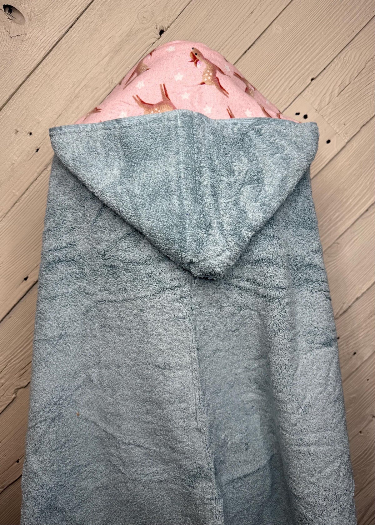 Deer hooded towel or poncho, girl hoodie towel, personalized kids beach towel, hooded towel poncho