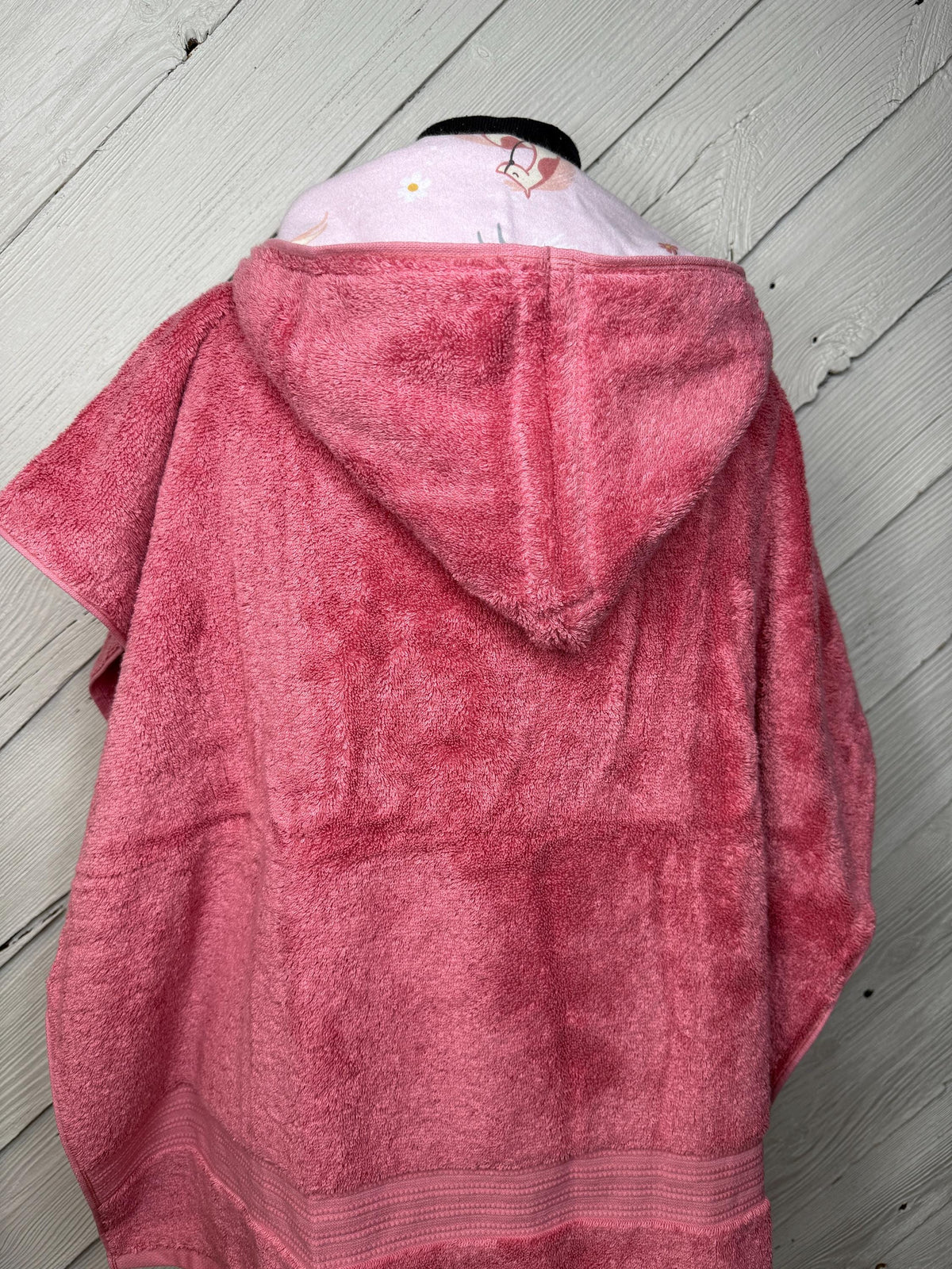 Hooded towel or poncho with horses, girl hoodie towel, personalized kids beach towel, hooded towel poncho