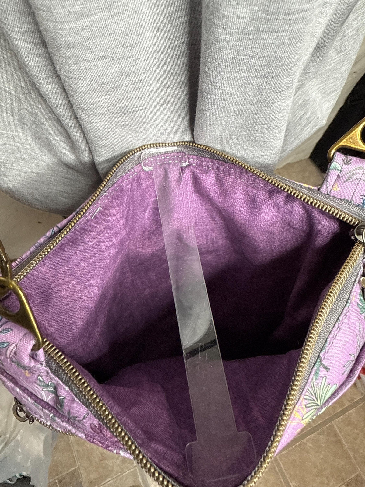Purple succulent crossbody purse, women's crossbody bag, hipster bag, messenger bag, adjustable crossbody bag, women's handbag