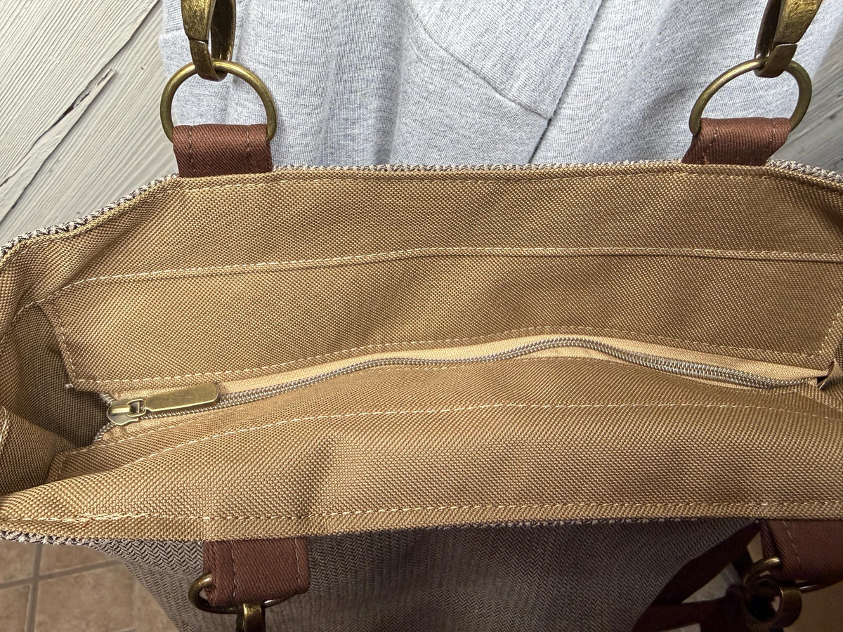 Brown convertible woman's purse, handmade bag, ladies shoulder bag, large purse, women shoulder purse