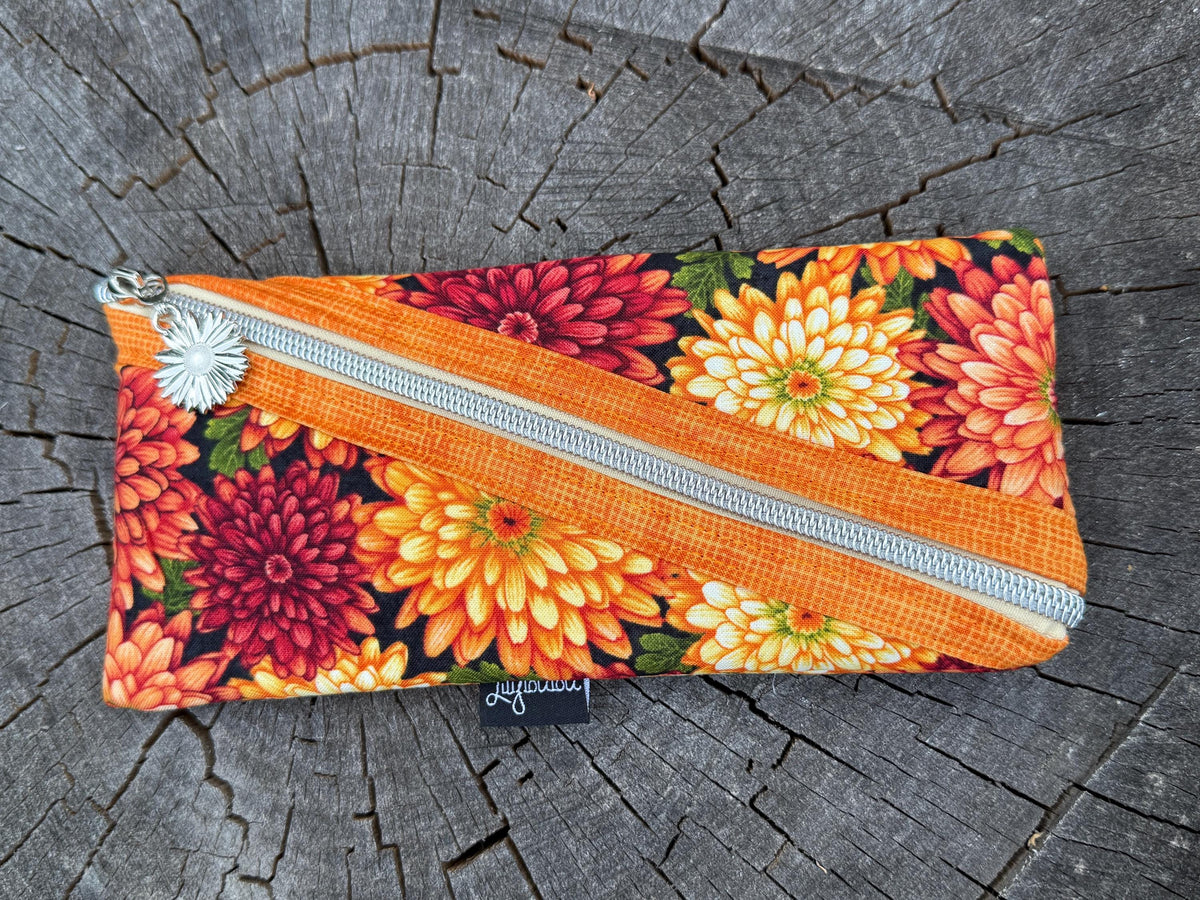 Floral book sleeve, Kindle Sleeve, pen and pencil pouch, book cover