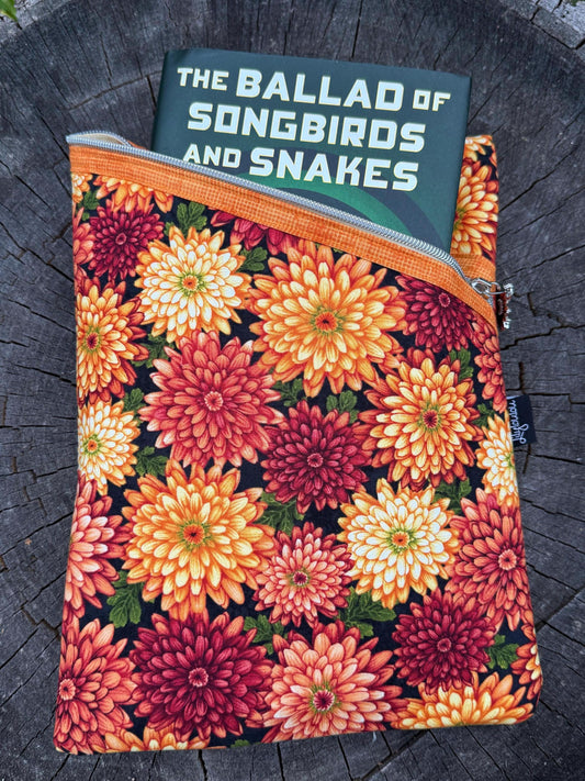 Floral book sleeve, Kindle Sleeve, pen and pencil pouch, book cover