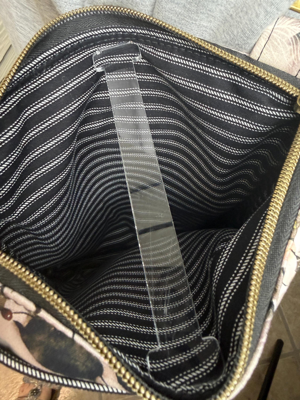 Black and white leaves crossbody purse, women's crossbody bag, hipster bag, messenger bag, adjustable crossbody bag, women's handbag