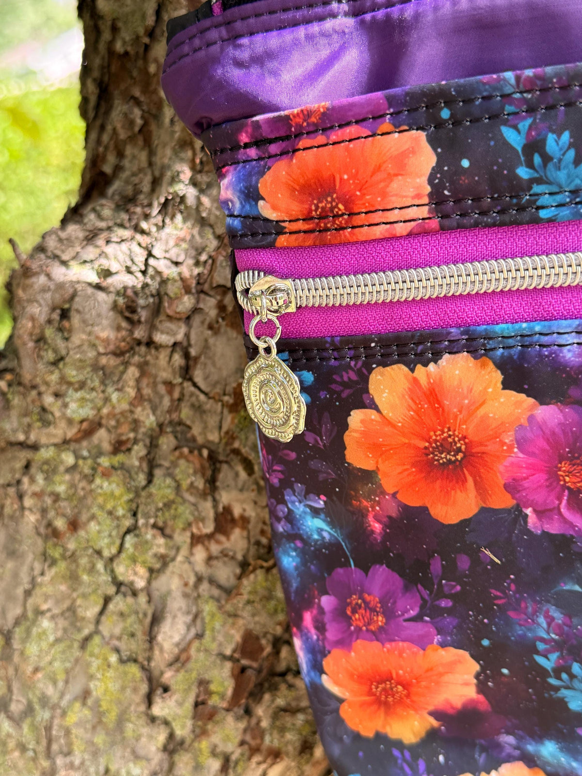 Floral crossbody purse, women's crossbody bag, hipster bag, messenger bag, adjustable crossbody bag, women's handbag