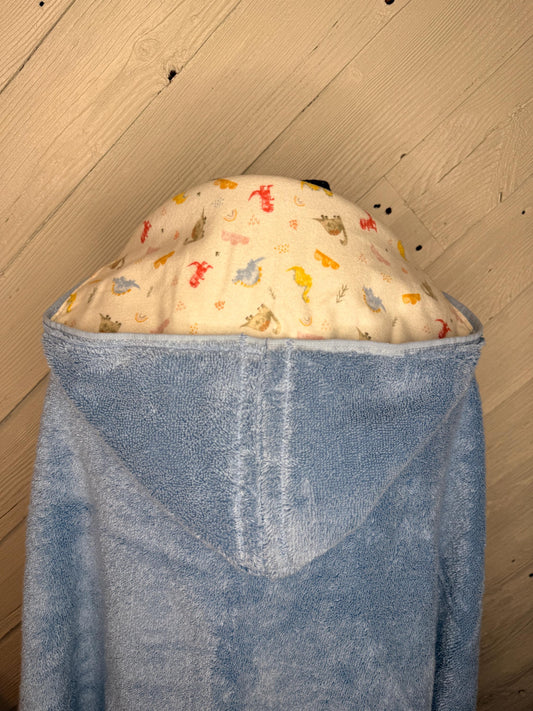 Hooded towel or hooded poncho towel with dinosaurs, personalized beach towel, boy bath towel, kids pool wrap, toddler beach