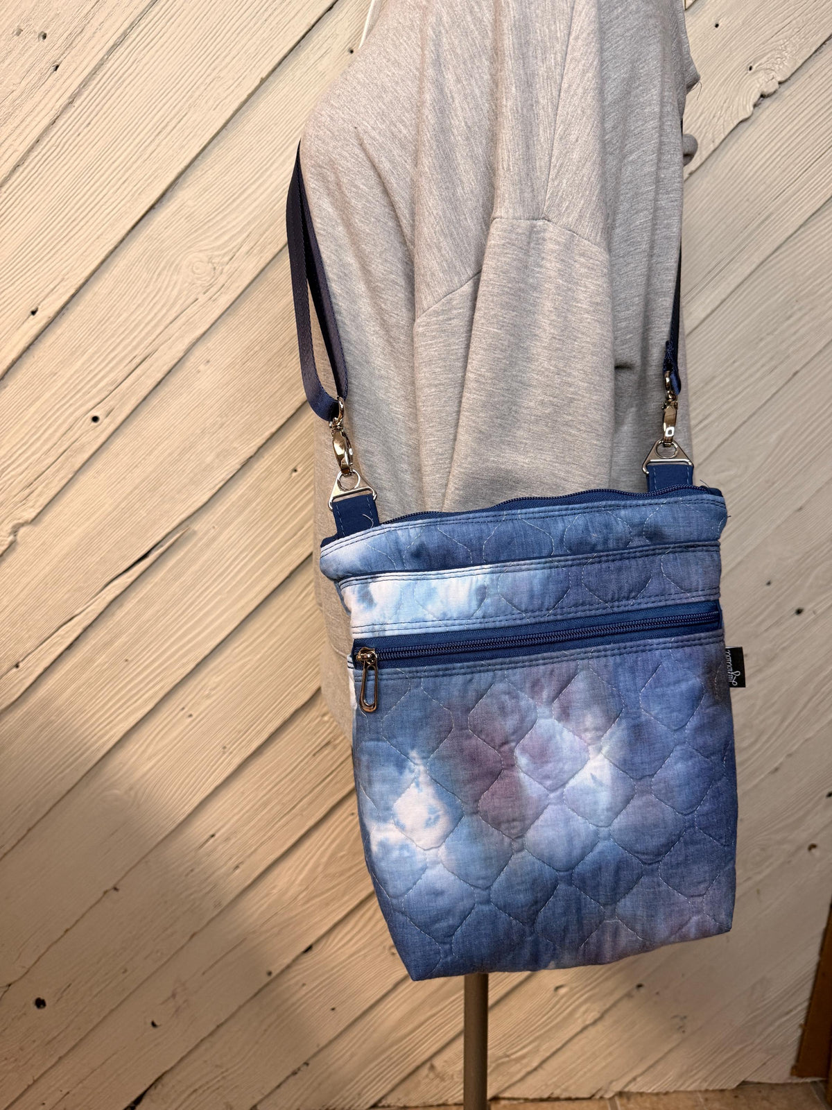 Blue crossbody purse, women's crossbody bag, hipster bag, messenger bag, adjustable crossbody bag, women's handbag
