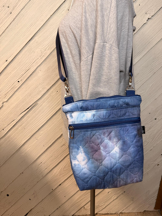Blue crossbody purse, women's crossbody bag, hipster bag, messenger bag, adjustable crossbody bag, women's handbag