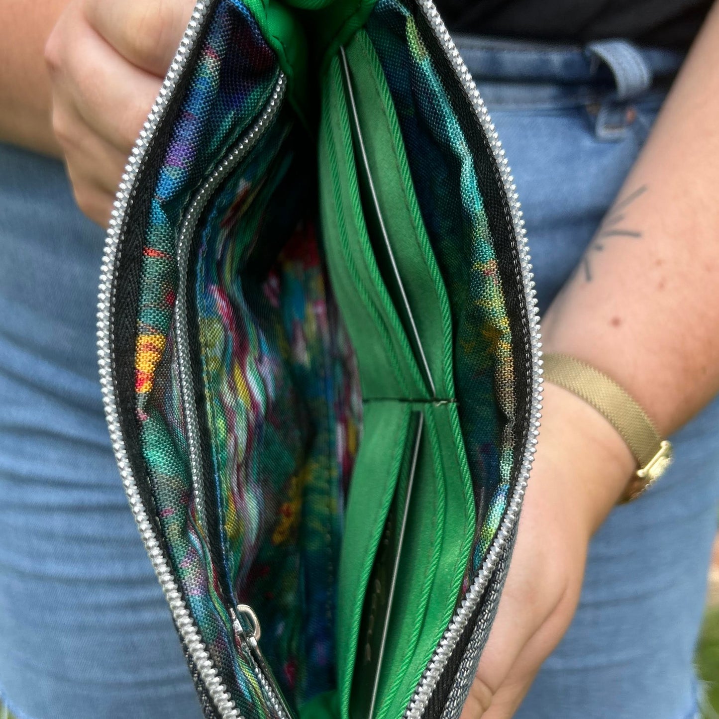 Gecko Denim Wristlet